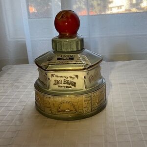 Jim Beam Decanter with Red Apple Top